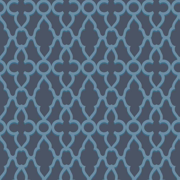 Cole & Son Treillage Cerulean/Midnig Wallpaper Sample 116/6024.CS.0