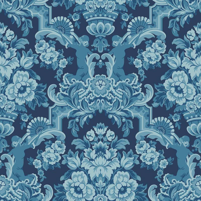 Cole & Son Lola China Blues On Midnight Wallpaper Sample 117/13041.CS.0