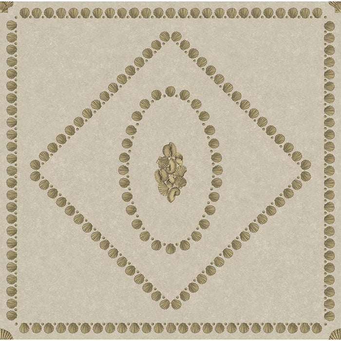 Cole & Son Conchiglie Gold On Stone Wallpaper 123/5025.CS.0