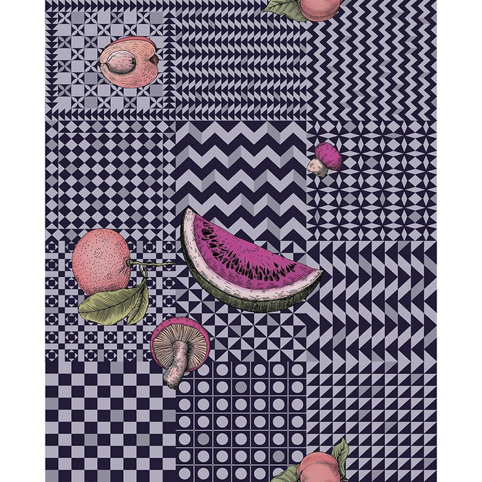Cole & Son Frutta E Geometrico Ink Wallpaper 123/6028.CS.0