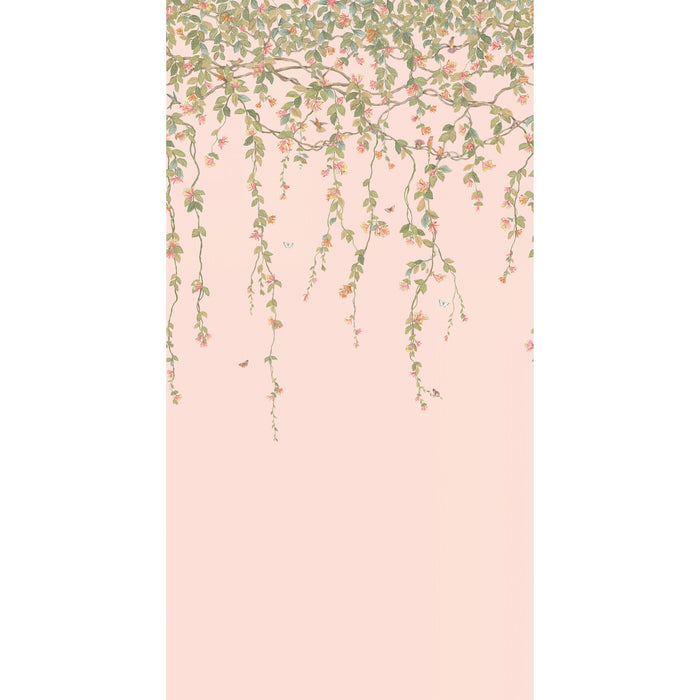 Cole & Son Hummingbirds Flora Pink Wallpaper Sample 124/2009.CS.0