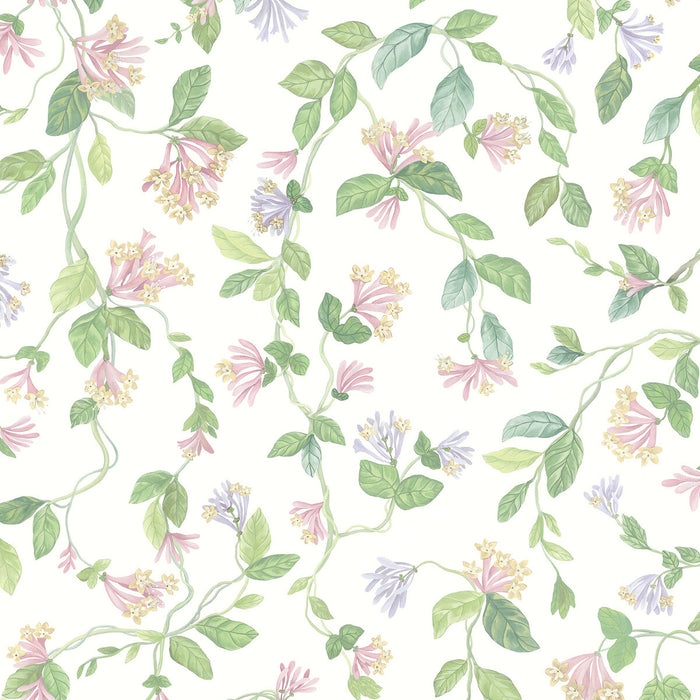 Cole & Son Flora Pink/Purple Wallpaper Sample 124/3015.CS.0