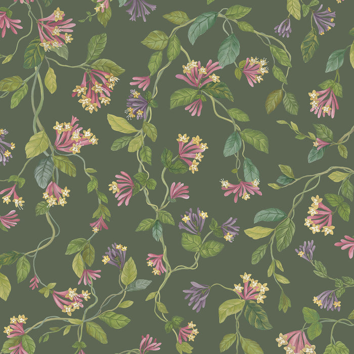 Cole & Son Flora Sage/Pink Wallpaper 124/3019.CS.0