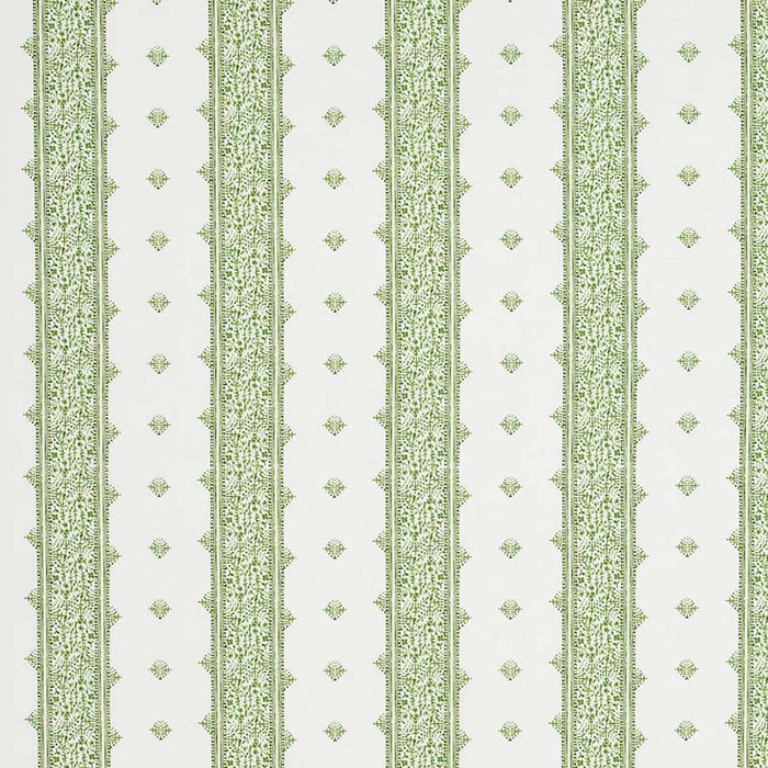 Peter Dunham Fez - Outdoor Green On White Fabric Sample 139FEZ06