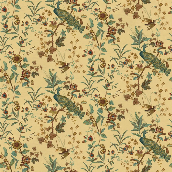 John Derian Peacock Toile 1 Fabric FJD6053-01