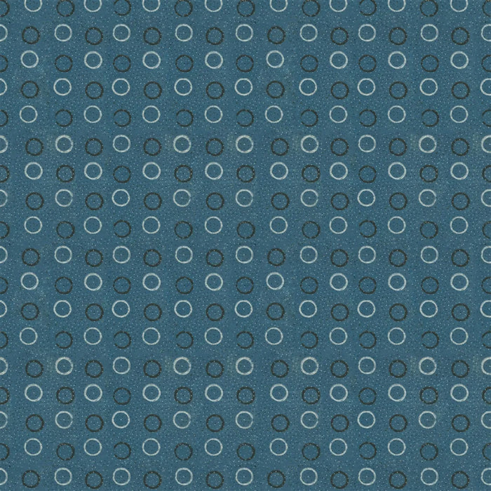 John Derian Indigo Circles 1 Fabric FJD6052-01