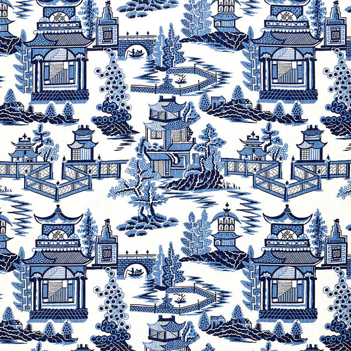 Schumacher Nanjing Porcelain Fabric Sample 174431