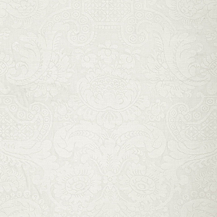 Schumacher Padova Damask Natural Ivory Fabric 174600