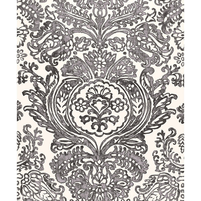 Schumacher Tremezzo Damask Graphite Fabric 175091