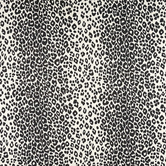 Schumacher Iconic Leopard Graphite Fabric Sample 175722