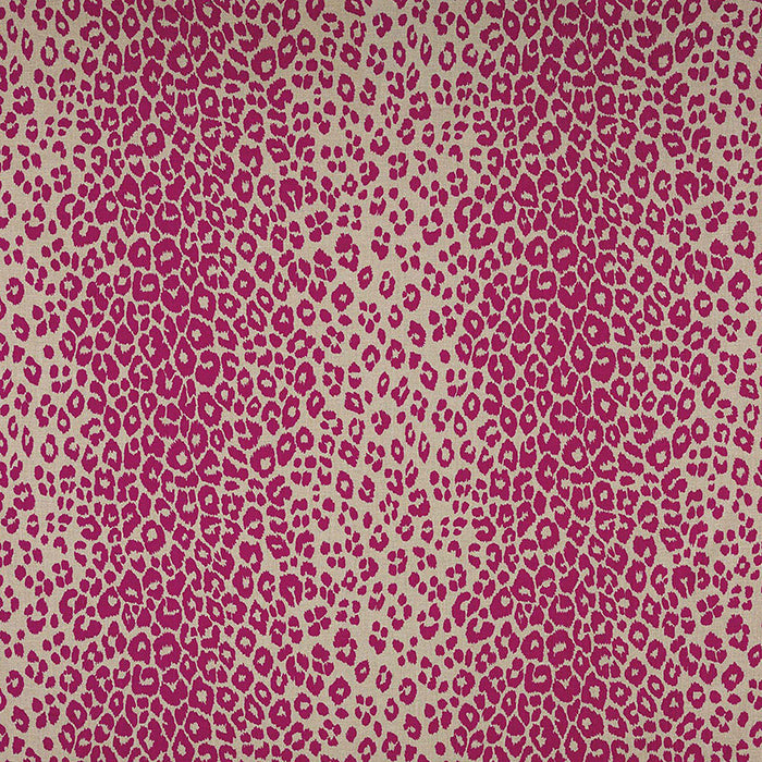 Schumacher Iconic Leopard Fuchsia/Natural Fabric Sample 175723