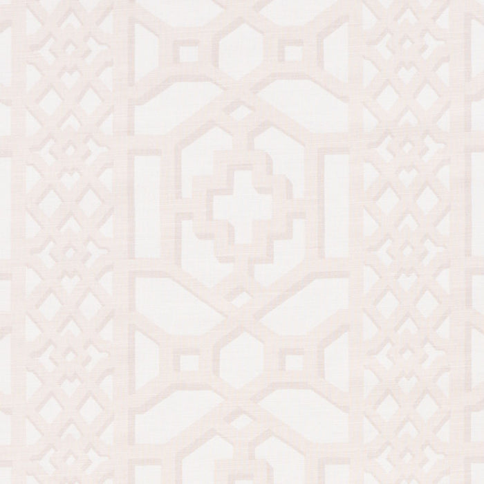 Schumacher Zanzibar Trellis Matte Blush Fabric 175743