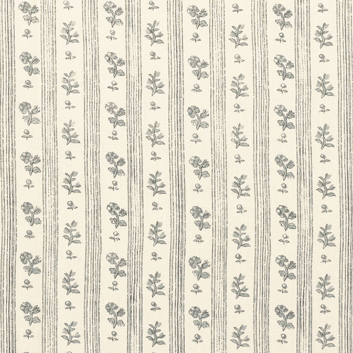 Schumacher Cabanon Stripe Gris Fabric Sample 175961