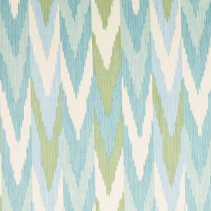 Schumacher Kashgar Velvet Ikat Mineral & Leaf Fabric 176103