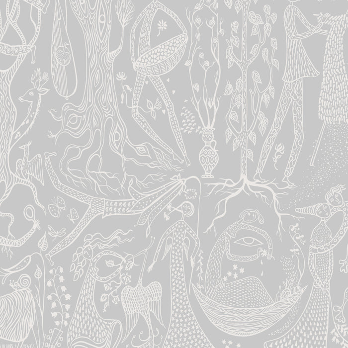 Schumacher Poème D'amour Grey Wallpaper 1762