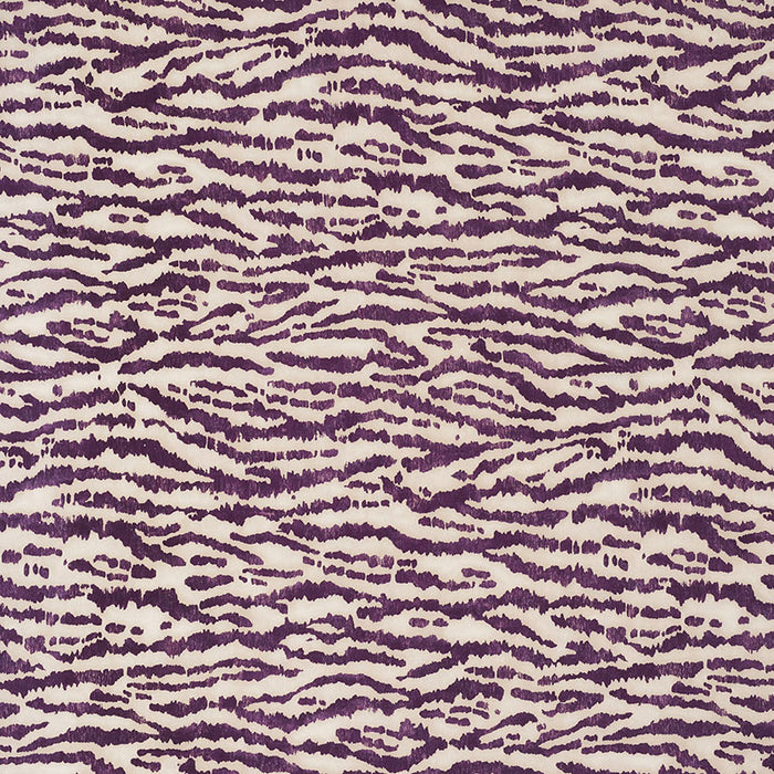 Schumacher Animaux Eggplant Fabric 176374