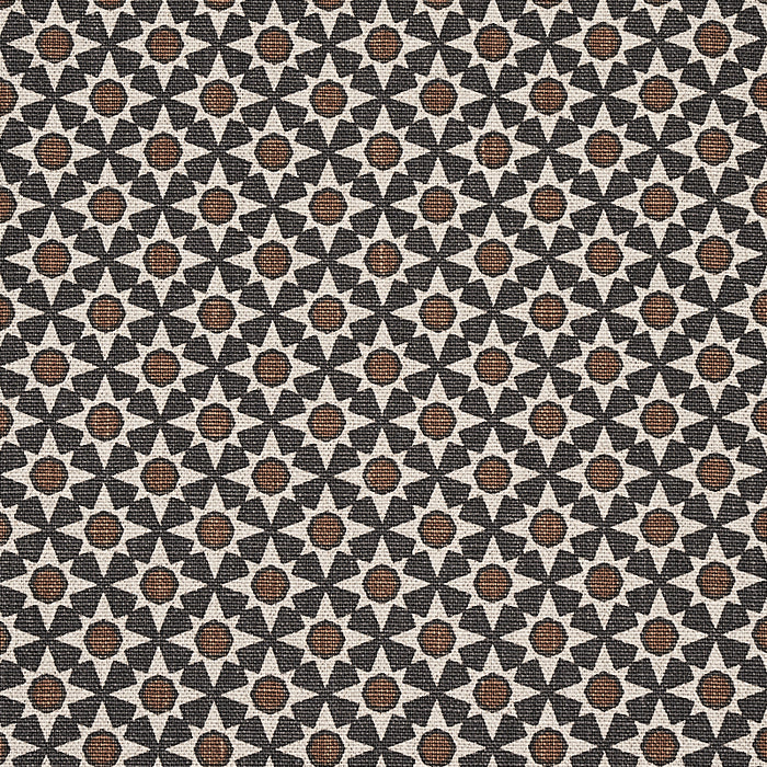 Schumacher Serendipity Cinder & Caramel Fabric 176420