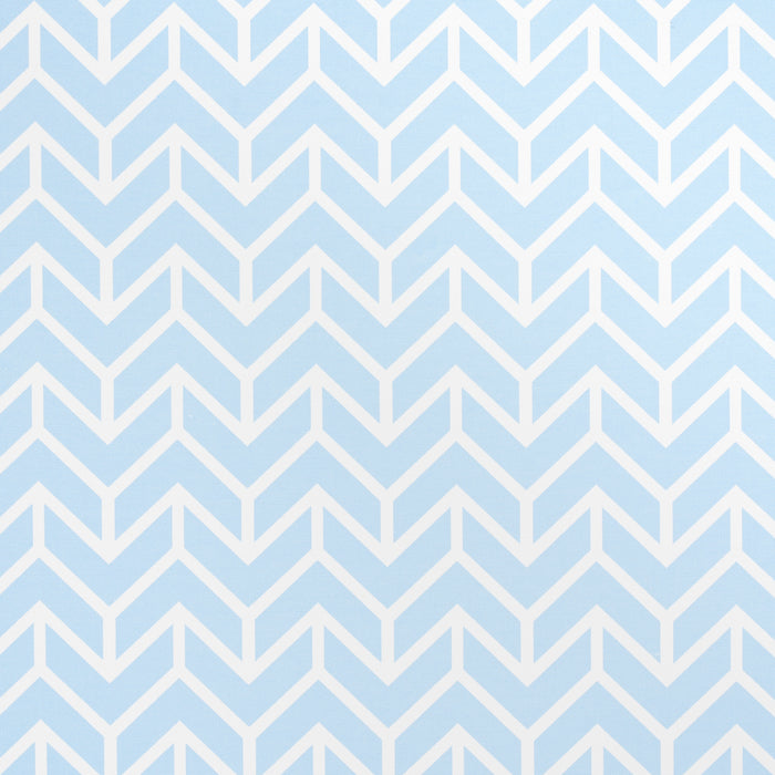 Schumacher Chevron Indoor/Outdoor Sky Fabric Sample 176693