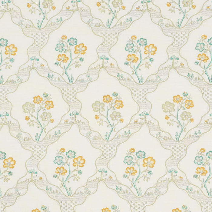 Schumacher Marella Leaf Fabric Sample 176852