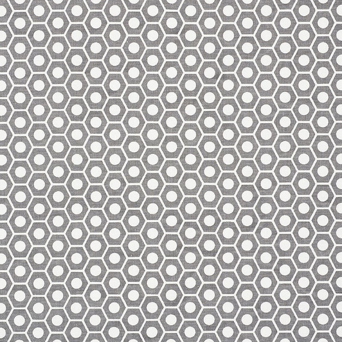 Schumacher Queen B Grey Fabric 177077