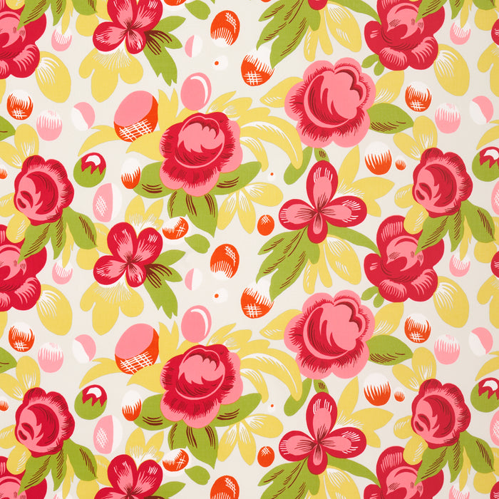 Schumacher Juin Poppy & Yellow Fabric 177531
