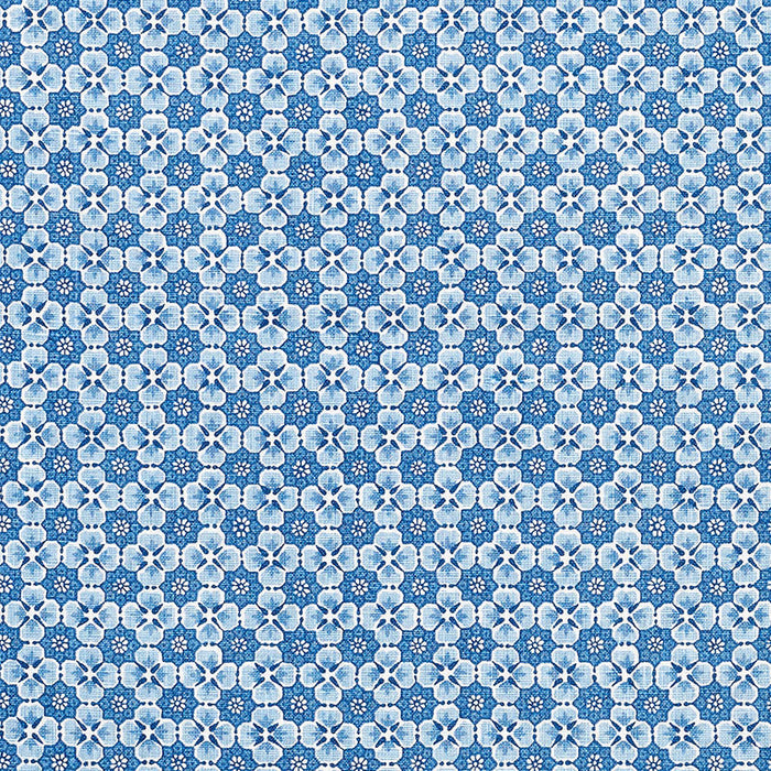Schumacher Palisades Floret Indigo Fabric 177600