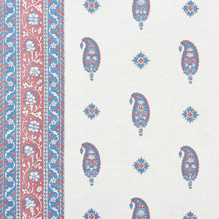 Schumacher Ojai Paisley Red Fabric Sample 177610