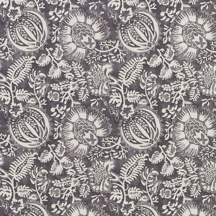 Schumacher Pomegranate Print Charcoal Fabric 177691