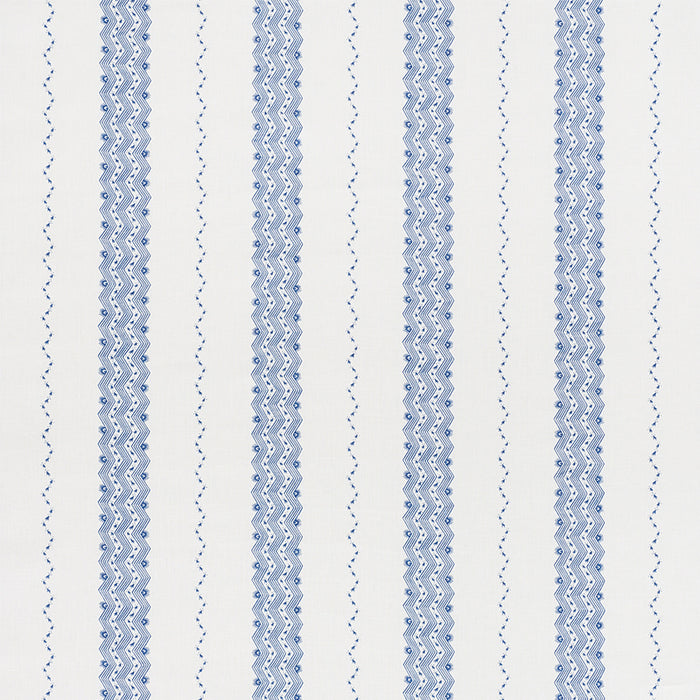 Schumacher Nauset Stripe Indigo Fabric Sample 177700