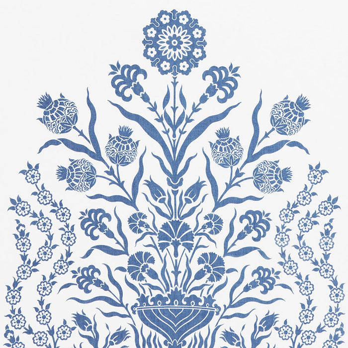Schumacher Iznik Sheer Blue Fabric 178090