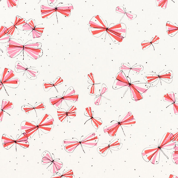 Schumacher Monarch's March Red & Pink Fabric 178281