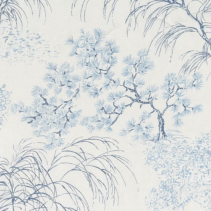 Schumacher Mori Sheer Porcelain Fabric Sample 178360