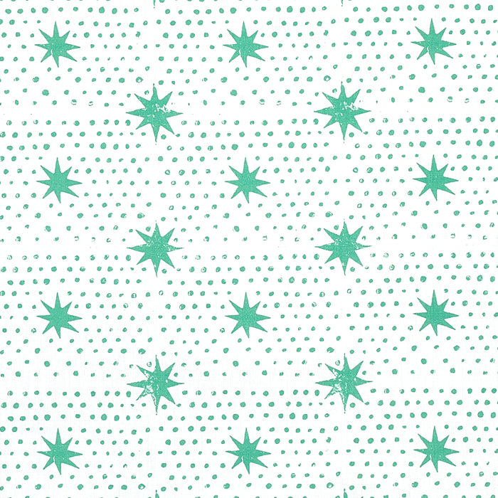 Schumacher Spot & Star Sea Glass Fabric Sample 179161