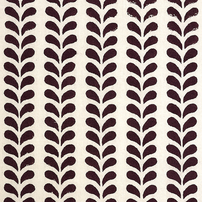 Schumacher Bindi Hand Block Print Aubergine Fabric 179272