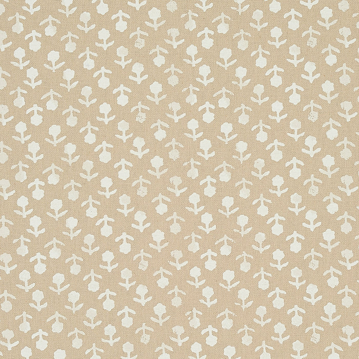 Schumacher Beatriz Handprint Natural Fabric 179352