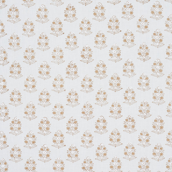 Schumacher Aditi Hand Blocked Print Sky Fabric Sample 179364