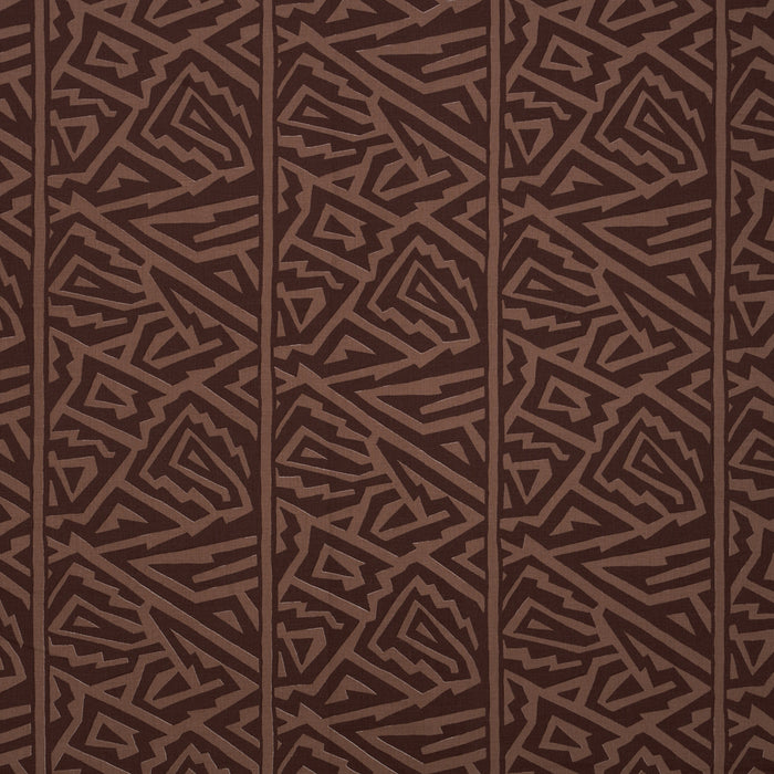 Schumacher Jagged Maze Brown Fabric 180321