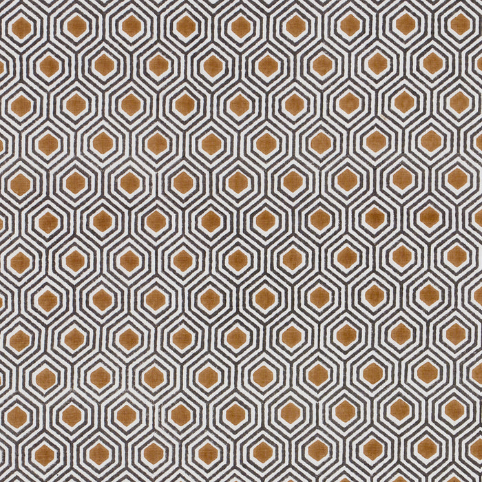 Schumacher Otis Hand Print Dark Neutral Fabric 180373