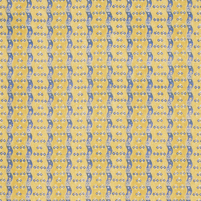 Schumacher Ottilie Stripe Yellow Fabric 180562
