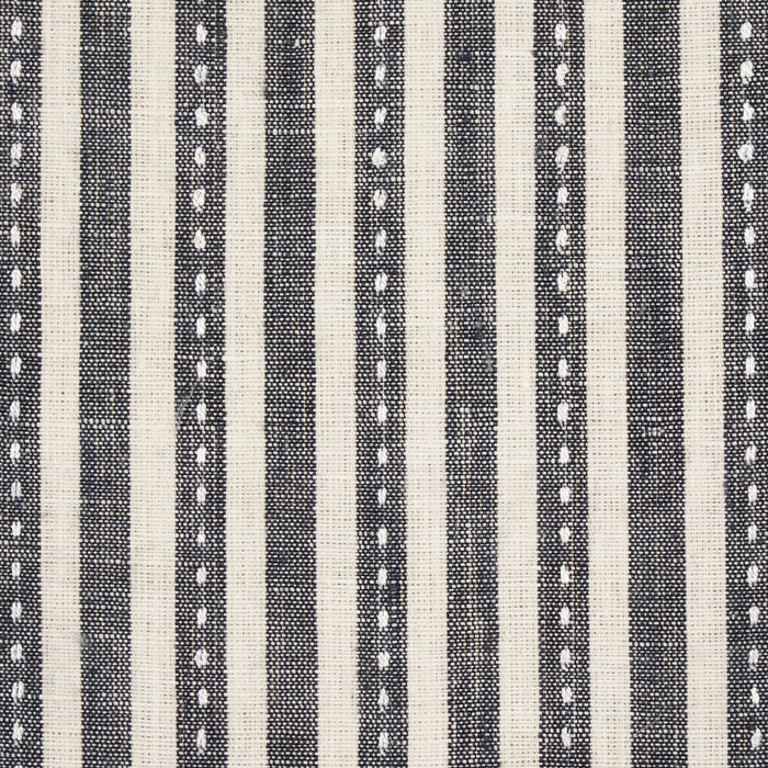 Schumacher Mathis Ticking Stripe Carbon Fabric 180592