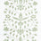 Schumacher Jaipur Mughal Flower Green Fabric Sample 180680