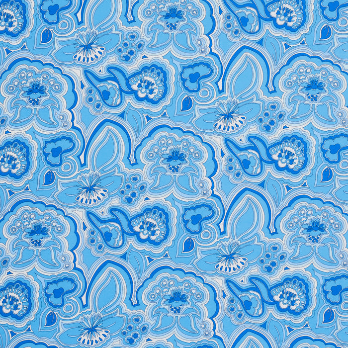 Schumacher Morning Sunrise Indoor/Outdoor Horizon Blue Fabric 181060