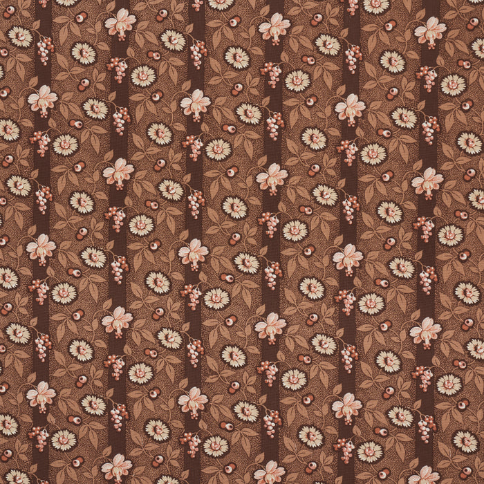 Schumacher La Rue Stripe Cognac Fabric Sample 181701