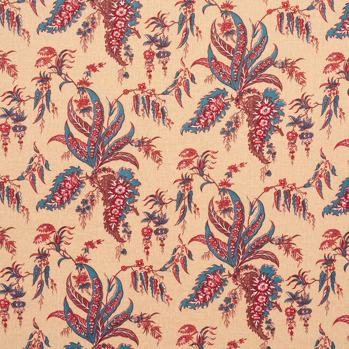 Schumacher Apolline Botanical Rouge & Bleu Fabric 181730
