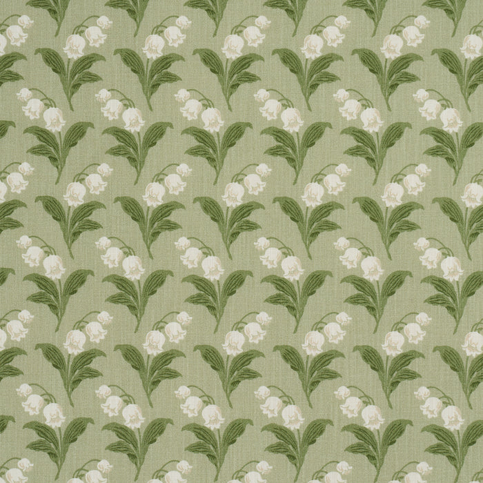 Schumacher Lily Of The Valley Indoor/Outdoor Moss Fabric Sample 182140
