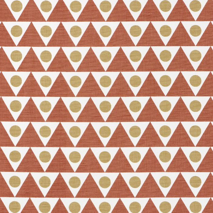 Schumacher Pennant Terracotta Fabric 182222