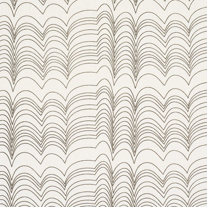 Schumacher Richter Linen Print Black Fabric Sample 182232