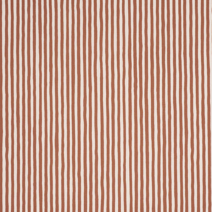 Schumacher Chaney Stripe Terracotta Fabric 182551