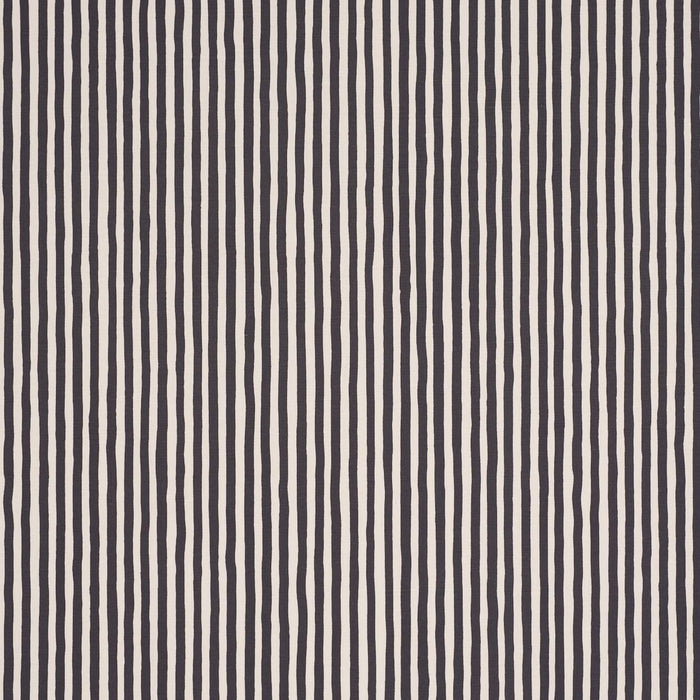 Schumacher Chaney Stripe Carbon Fabric 182552