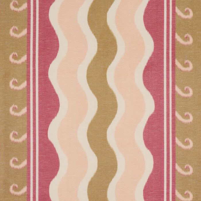Schumacher Roman Reverie Gold & Rose Fabric 182631